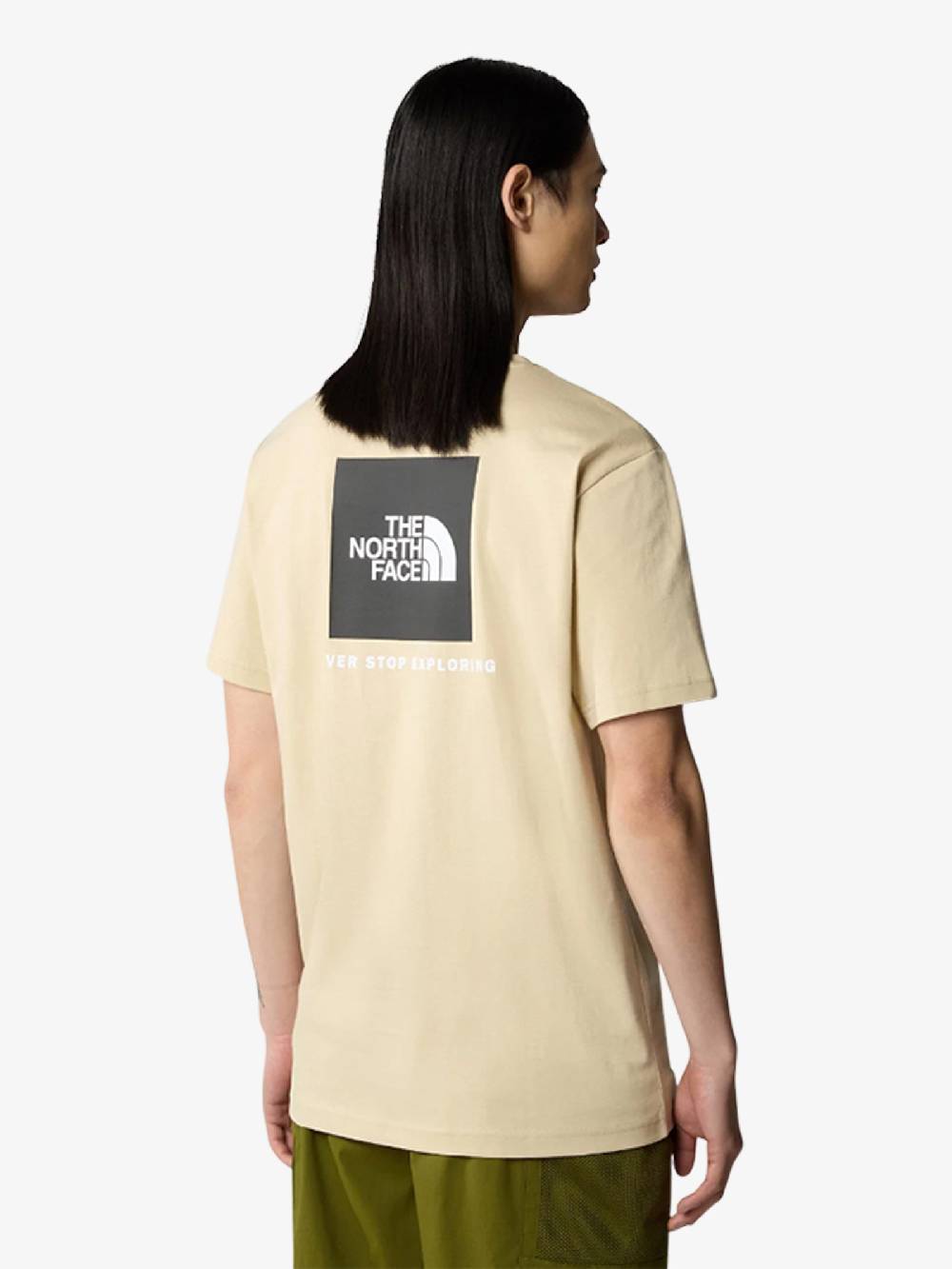 THE NORTH FACE T-Shirt Redbox 87NP Uomo In Cotone Ghiaia