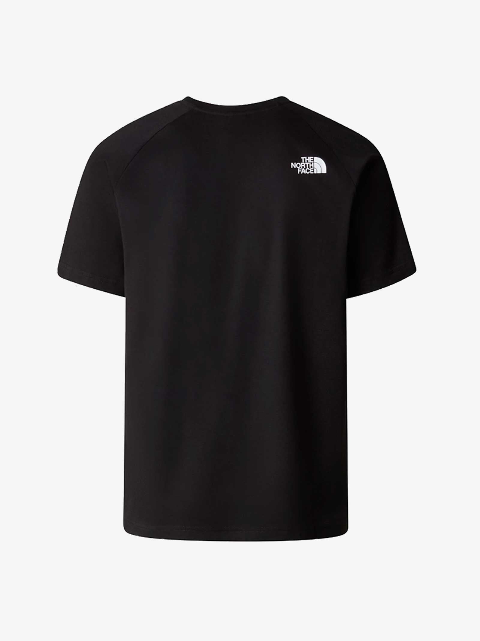 THE NORTH FACE T-shirt Redbox Raglan 87NJ Uomo Cotone Nero