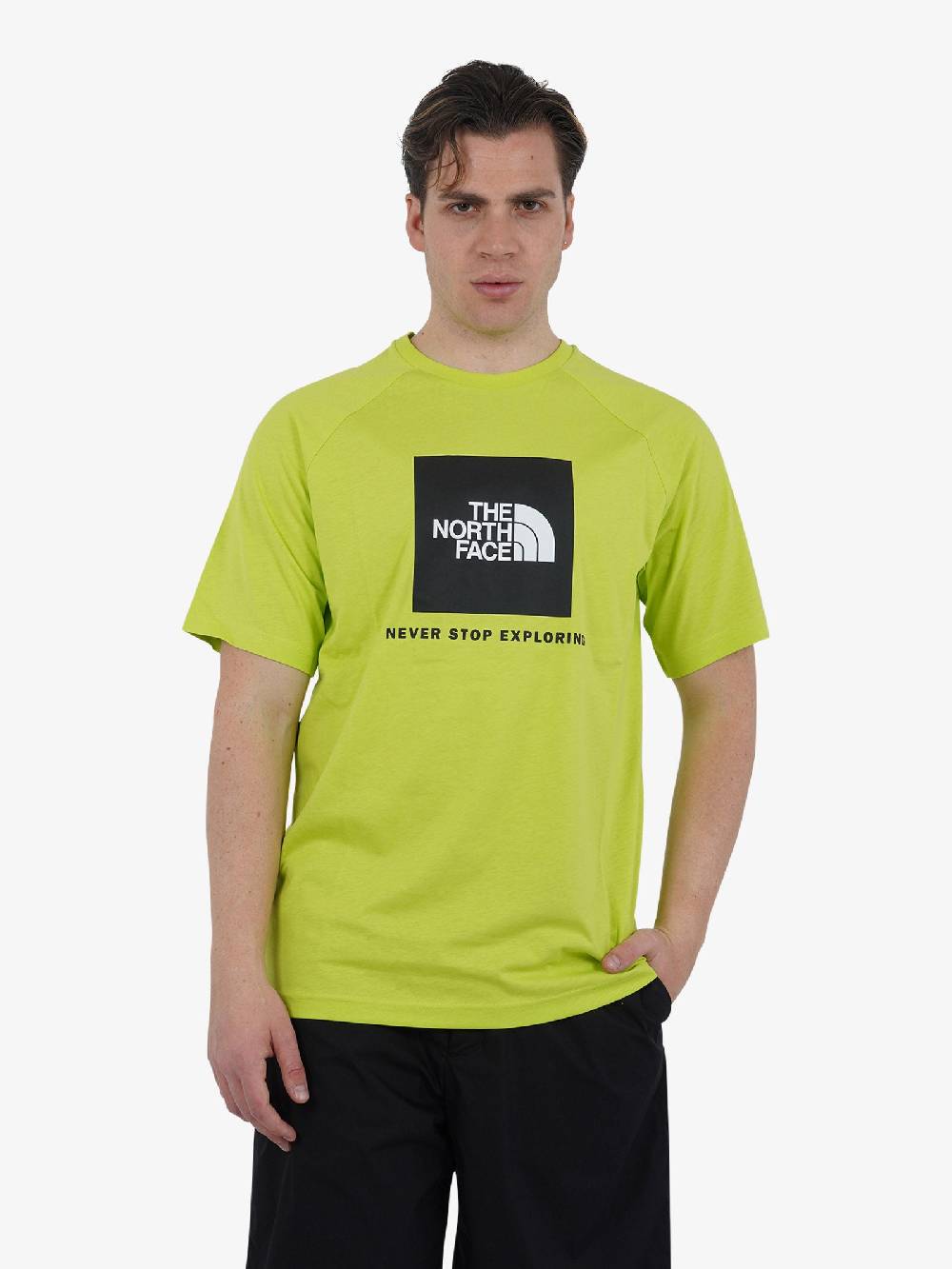 THE NORTH FACE T-shirt Redbox Raglan NF0A87NJ Uomo Cotone Verde