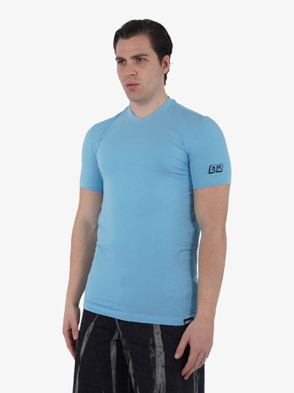 DSQUARED2 T-shirt Round Neck D9M205070 Uomo Cotone Azzurro