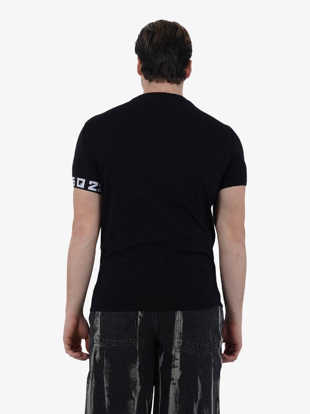 DSQUARED2 T-shirt Round Neck D9M3S5130 Uomo Cotone Nero