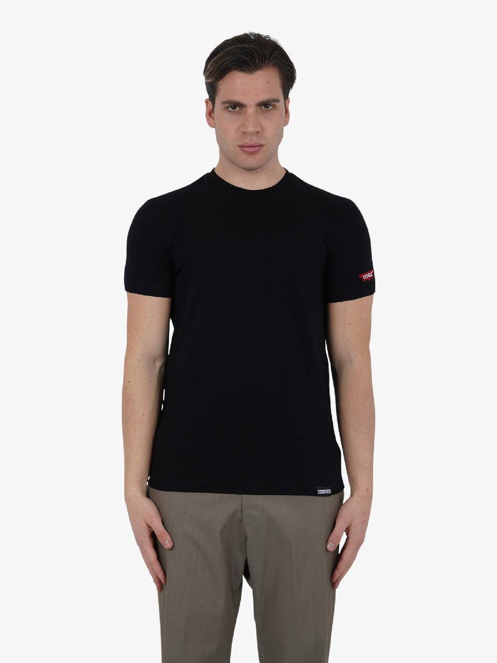 DSQUARED2 T-shirt ROUND NECK T-SHIRT D9M204900 Uomo Cotone Nero