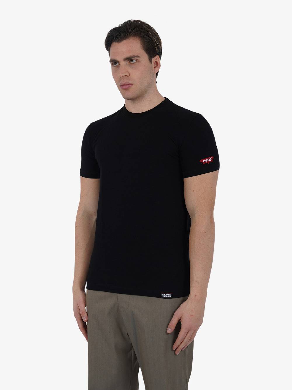 DSQUARED2 T-shirt ROUND NECK T-SHIRT D9M204900 Uomo Cotone Nero