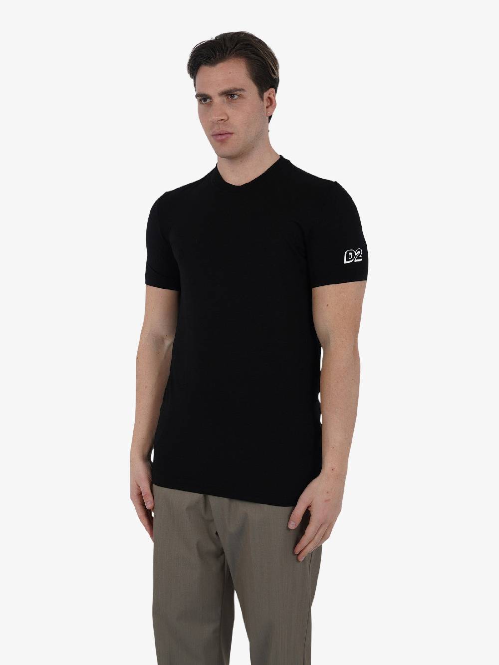 DSQUARED2 T-shirt ROUND NECK T-SHIRT D9M205070 Uomo Cotone Nero