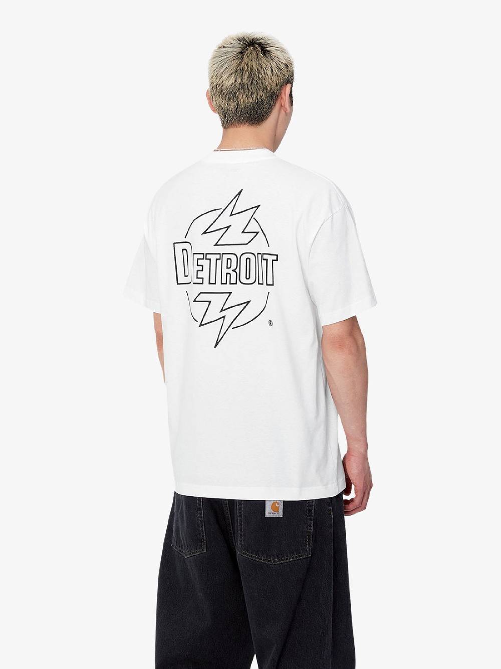 CARHARTT WIP T-shirt S/S Ablaze I033639_ Uomo Cotone Bianco