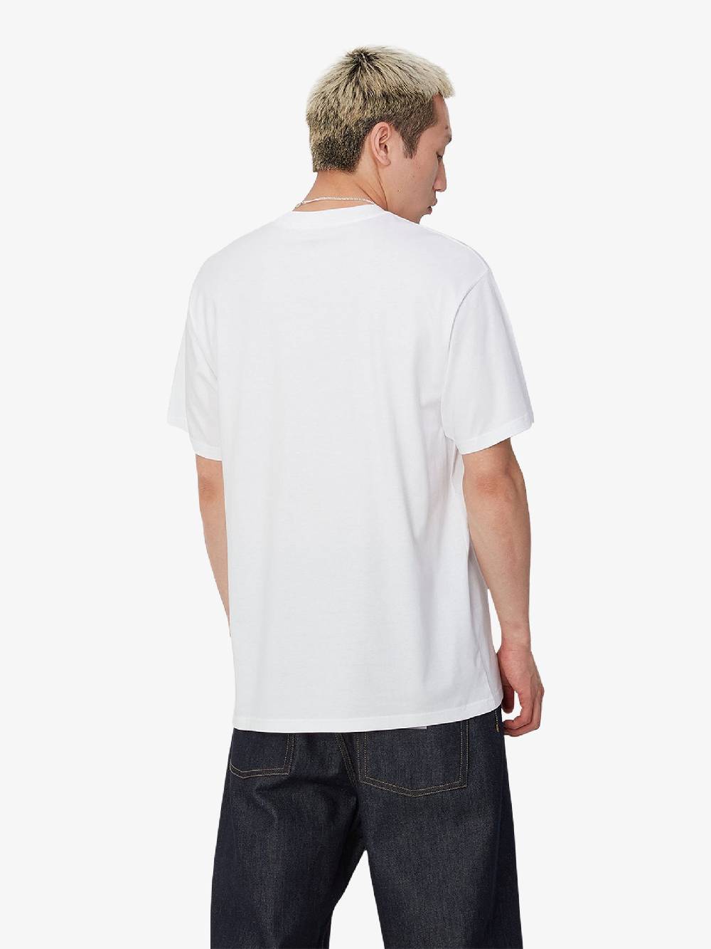 CARHARTT WIP T-shirt S/S Amour Pocket I033675_ Uomo Cotone Bianco