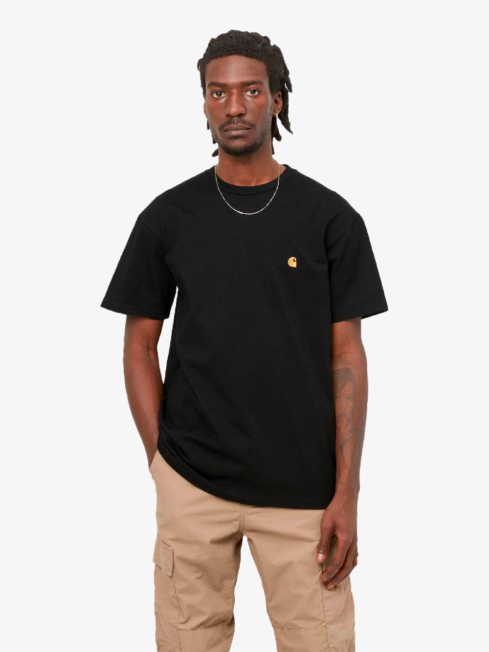 CARHARTT WIP T-Shirt S/S Chase I026391_00F_XX Uomo In Cotone Nero