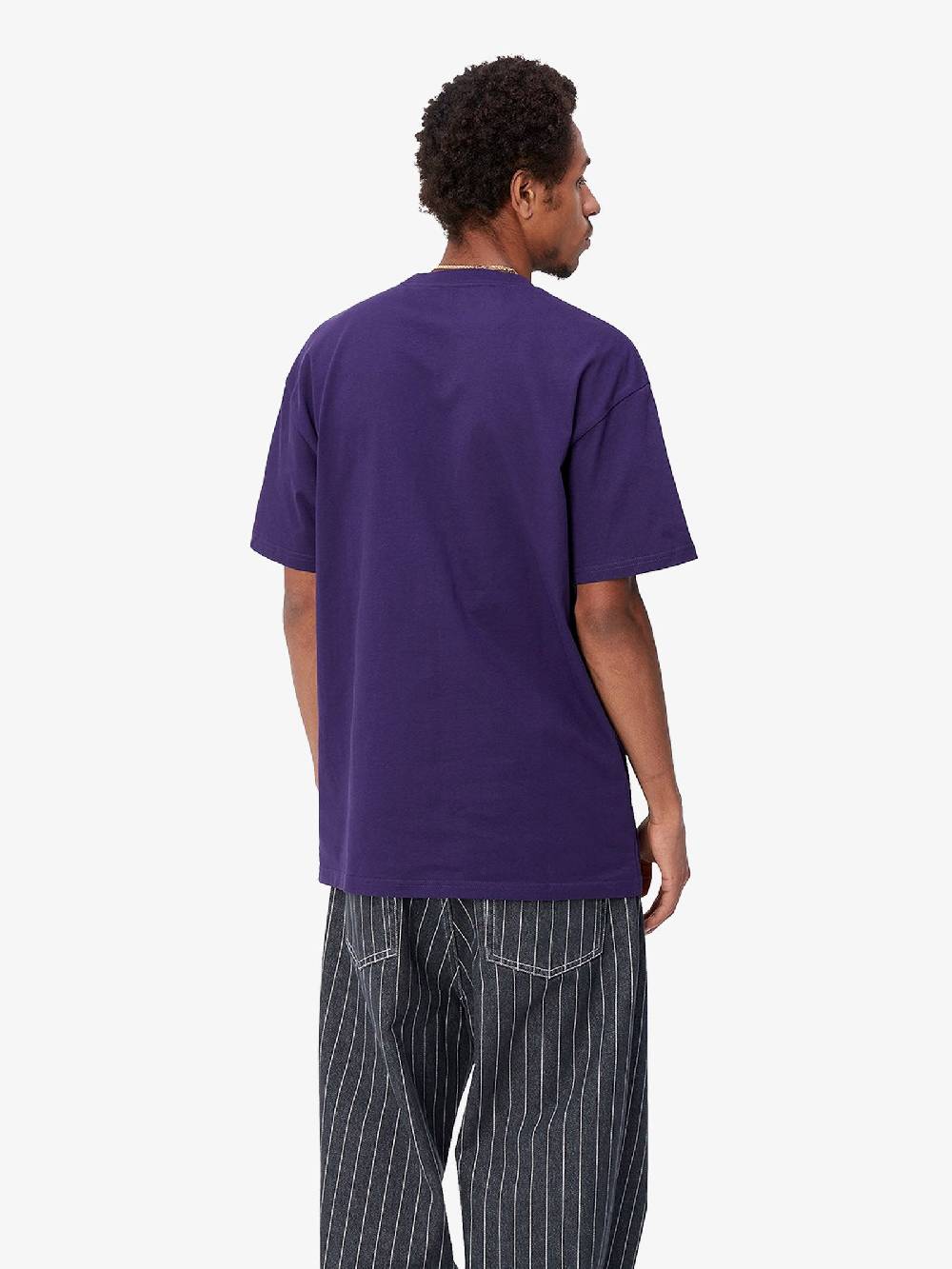 CARHARTT WIP T-shirt S/S Chase I026391_1YV_XX Uomo In Cotone Viola