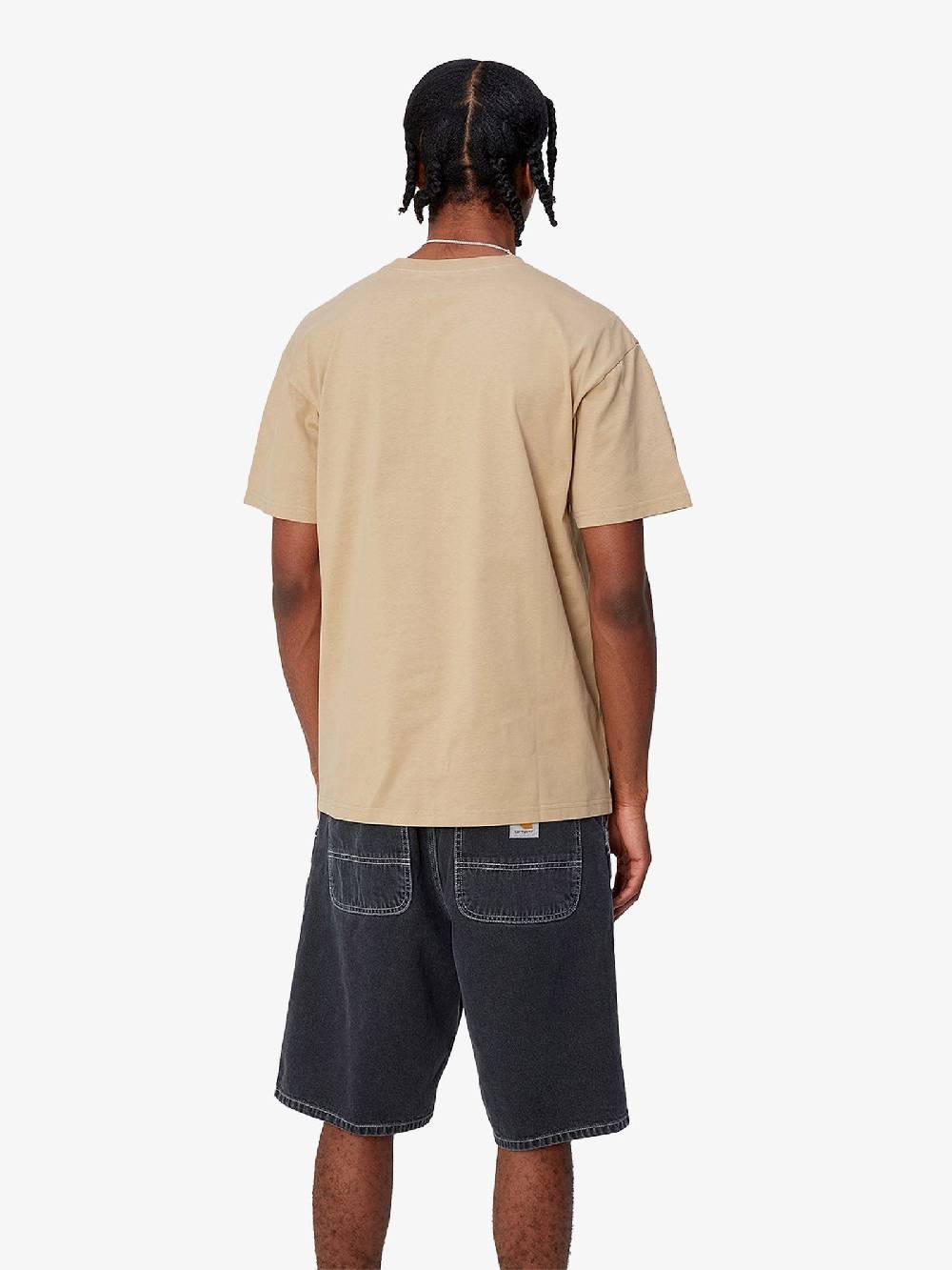 CARHARTT WIP T-shirt S/S Chase I026391_22I_XX Uomo In Cotone Beige