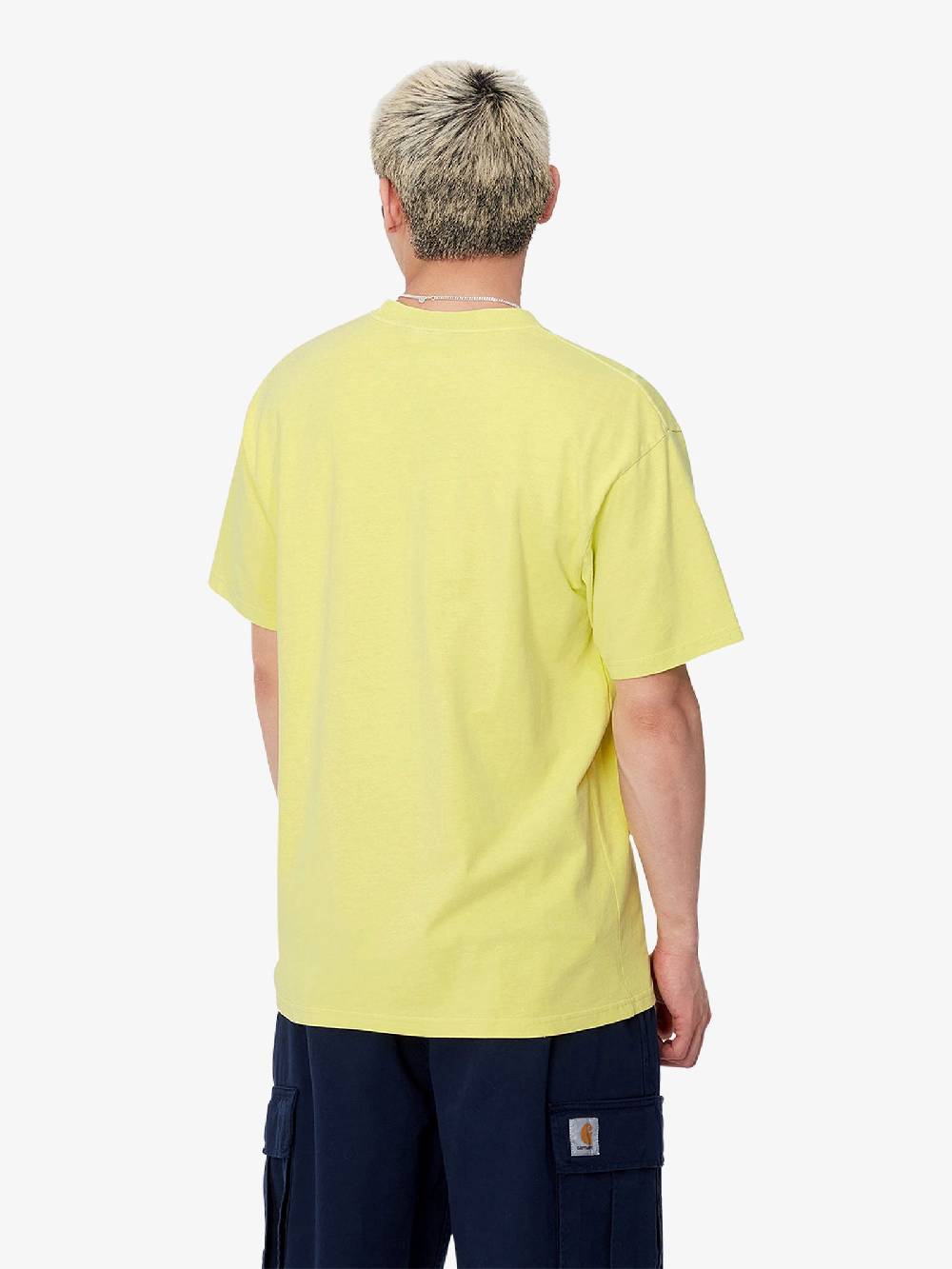 CARHARTT WIP T-shirt S/S Duster Script I033622_ Uomo Cotone Giallo