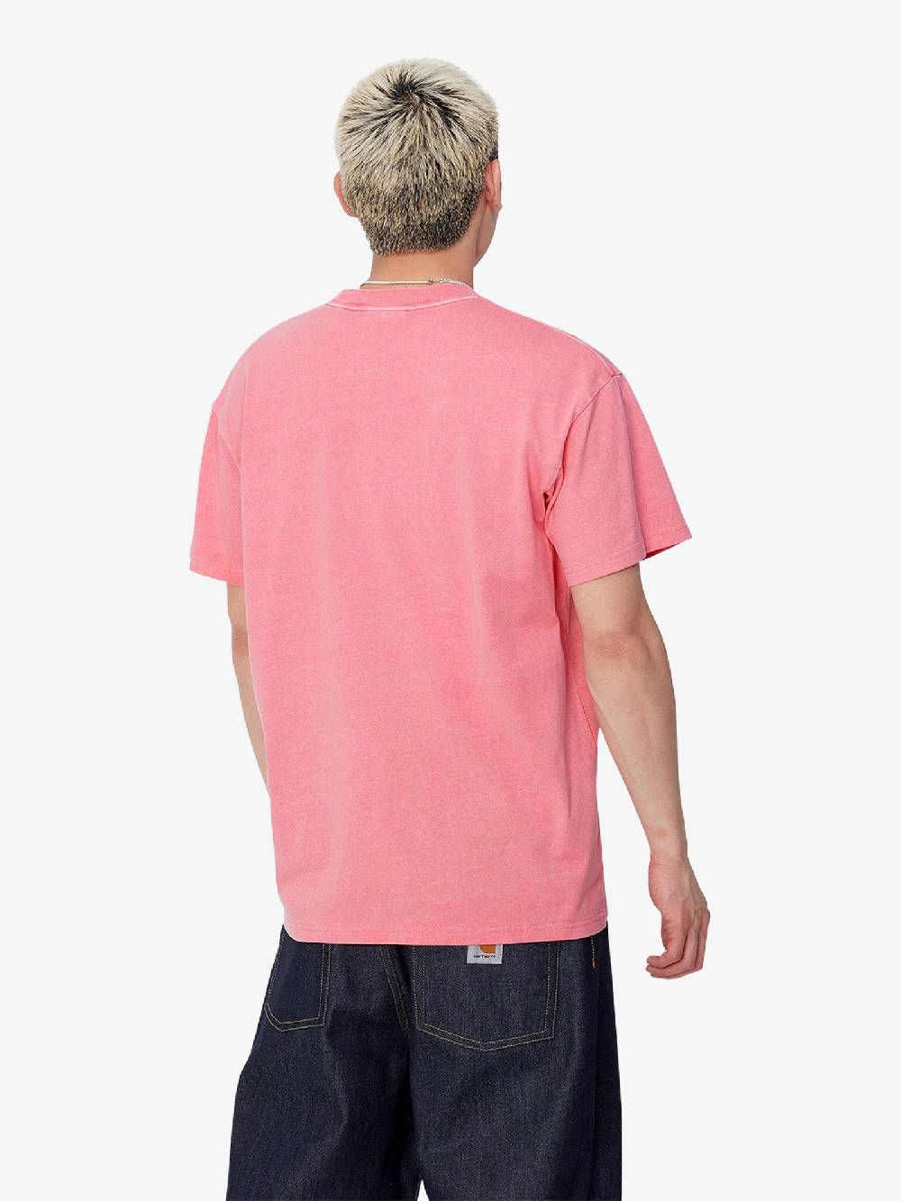 CARHARTT WIP T-shirt S/S Duster Script I033622_ Uomo Cotone Rosa