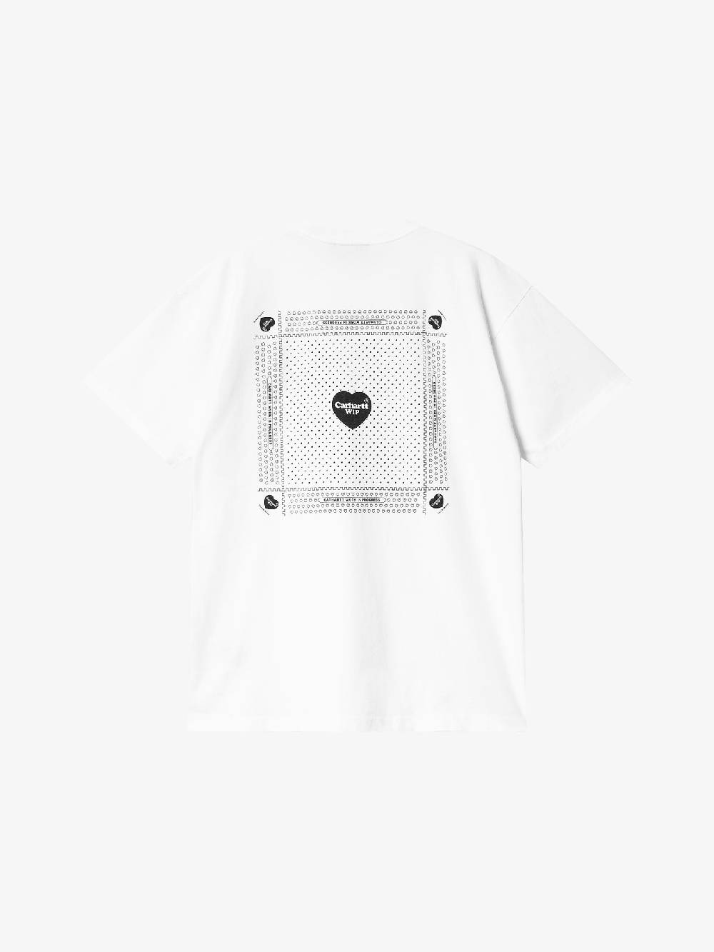 CARHARTT WIP T-shirt S/S Heart Bandana I033116_00A_06 Uomo In Cotone Bianco