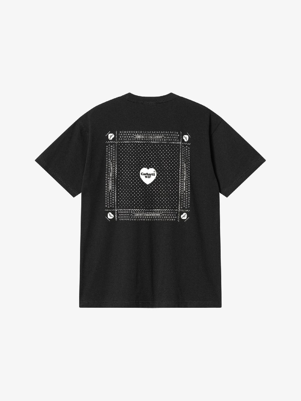CARHARTT WIP T-shirt S/S Heart Bandana I033116_0D2_06 Uomo In Cotone Nero