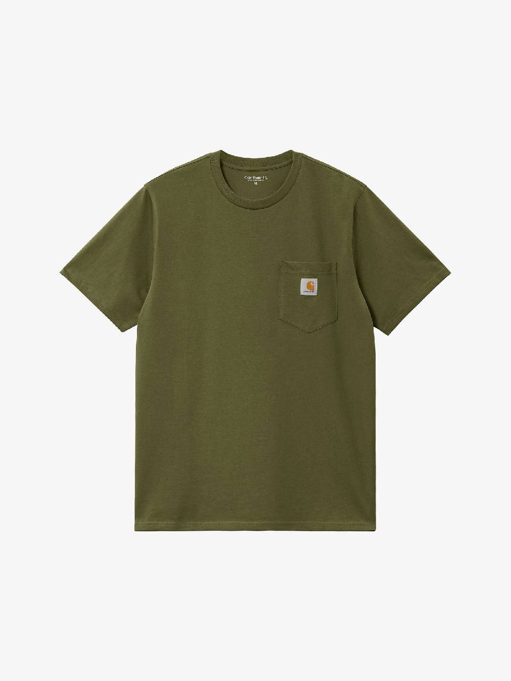 CARHARTT WIP T-shirt S/S Pocket I030434_1YS_XX uomo in cotone verde dundee