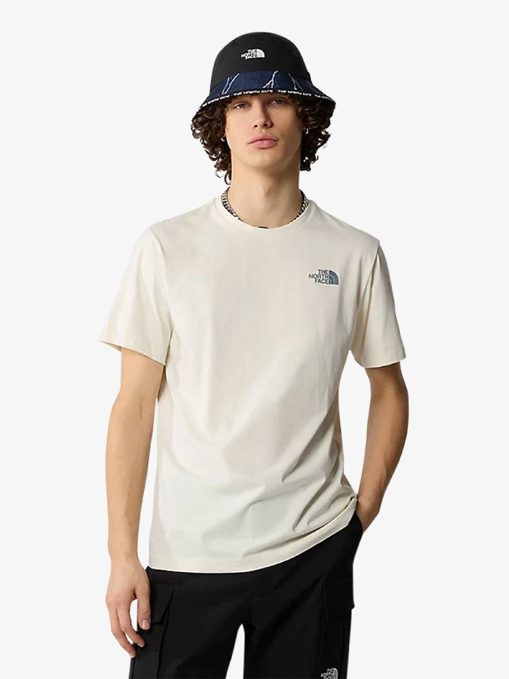 THE NORTH FACE T-shirt S/S REDBOX TEE 87NP Uomo Cotone Bianco