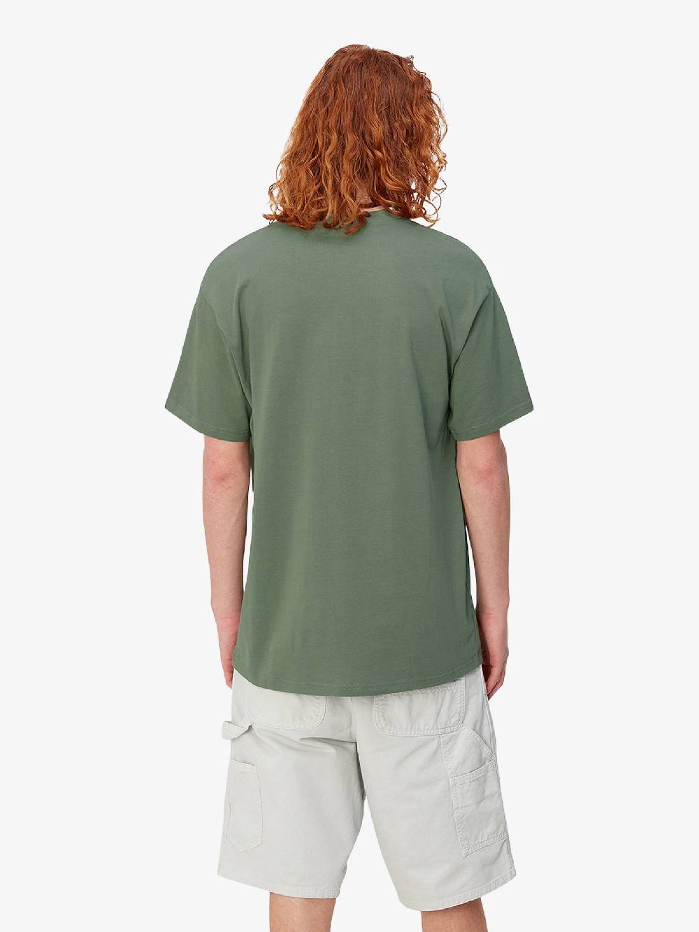 CARHARTT WIP T-shirt S/S Script Embroidery I030435_22U_XX Uomo Cotone Marrone