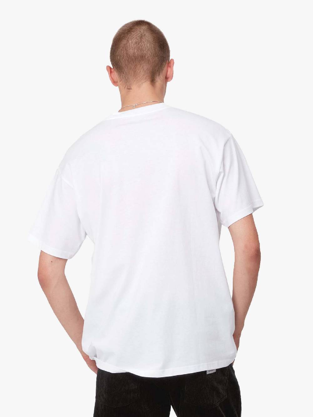 CARHARTT WIP T-Shirt S/S Script Embroidery Uomo Bianca