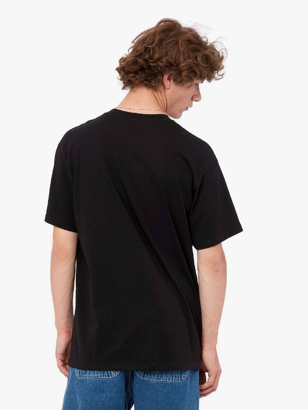 CARHARTT WIP T-Shirt S/S Script Embroidery Uomo Nera
