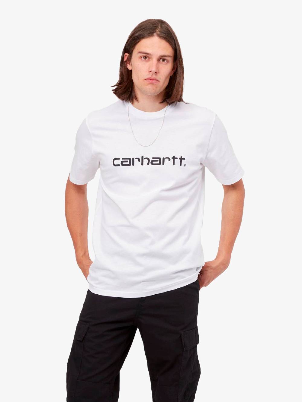 CARHARTT WIP T-Shirt S/S Script I031047_00A_XX Uomo Bianca