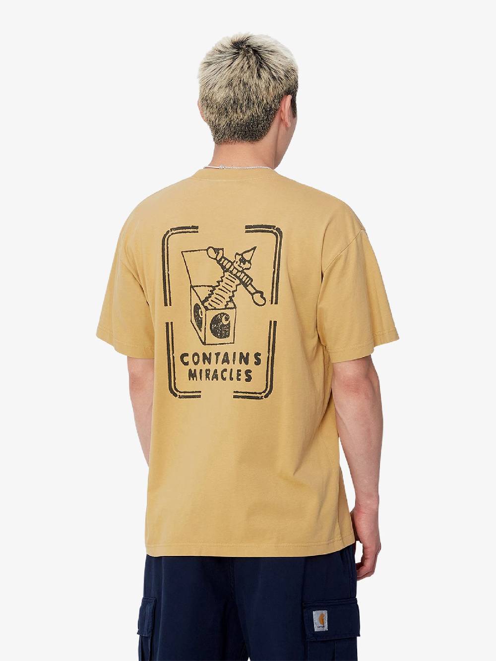 CARHARTT WIP T-shirt S/S Stamp I033670_ Uomo Cotone Beige