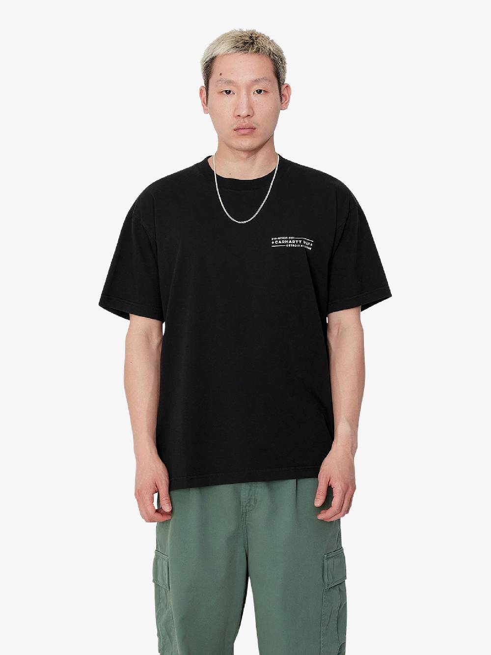 CARHARTT WIP T-shirt S/S Stamp I033670_ Uomo Cotone Nero