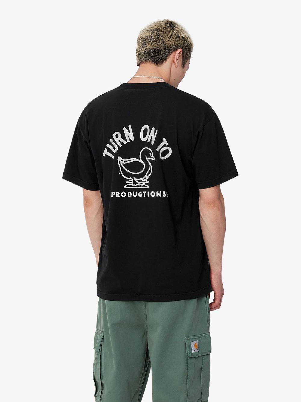 CARHARTT WIP T-shirt S/S Stamp I033670_ Uomo Cotone Nero