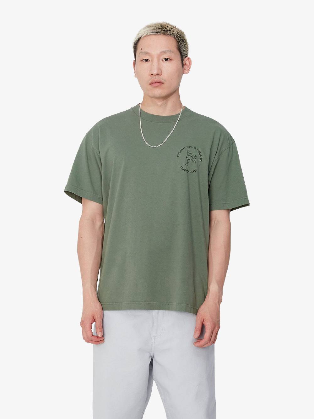 CARHARTT WIP T-shirt S/S Stamp I033670_ Uomo Cotone Verde