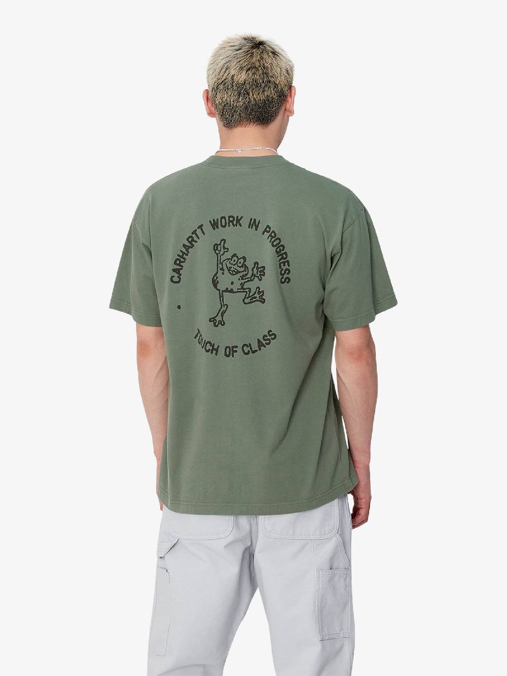 CARHARTT WIP T-shirt S/S Stamp I033670_ Uomo Cotone Verde