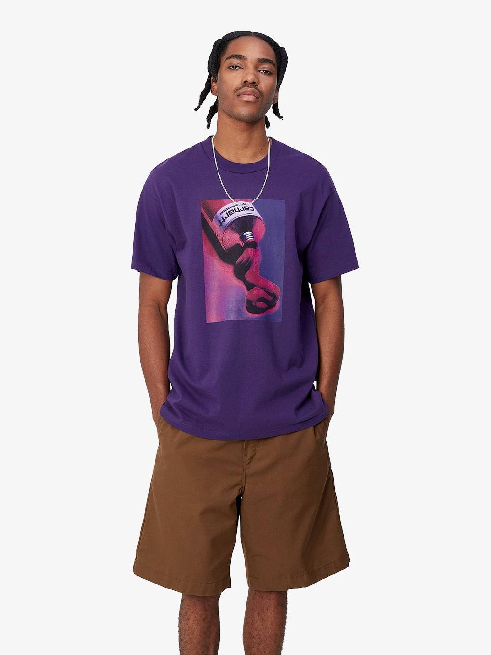 CARHARTT WIP T-shirt S/S Tube I033173_1Y5_XX Uomo In Cotone Viola
