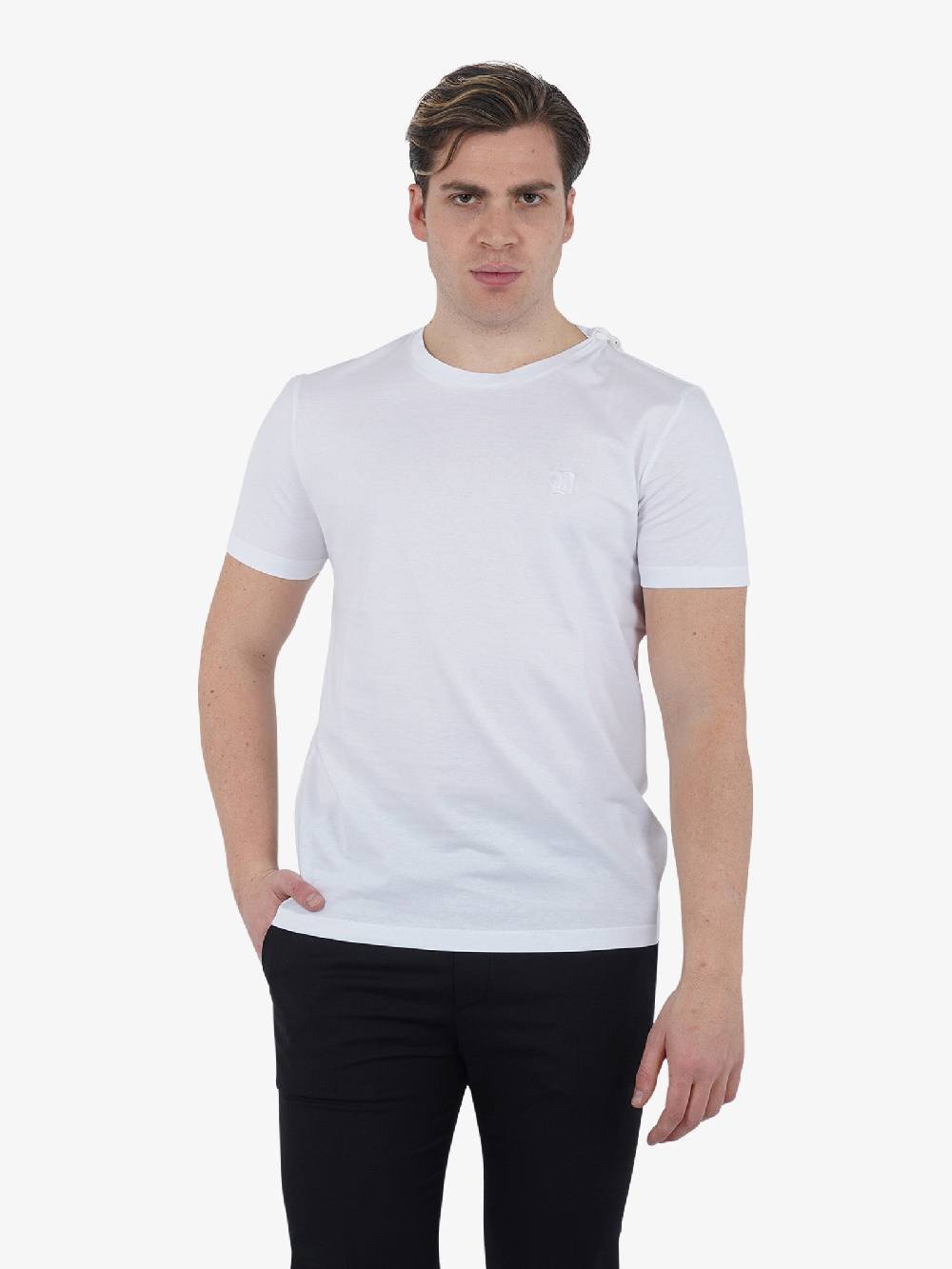 DONDUP T-shirt US198 JF0271U FS6 DU uomo cotone bianco
