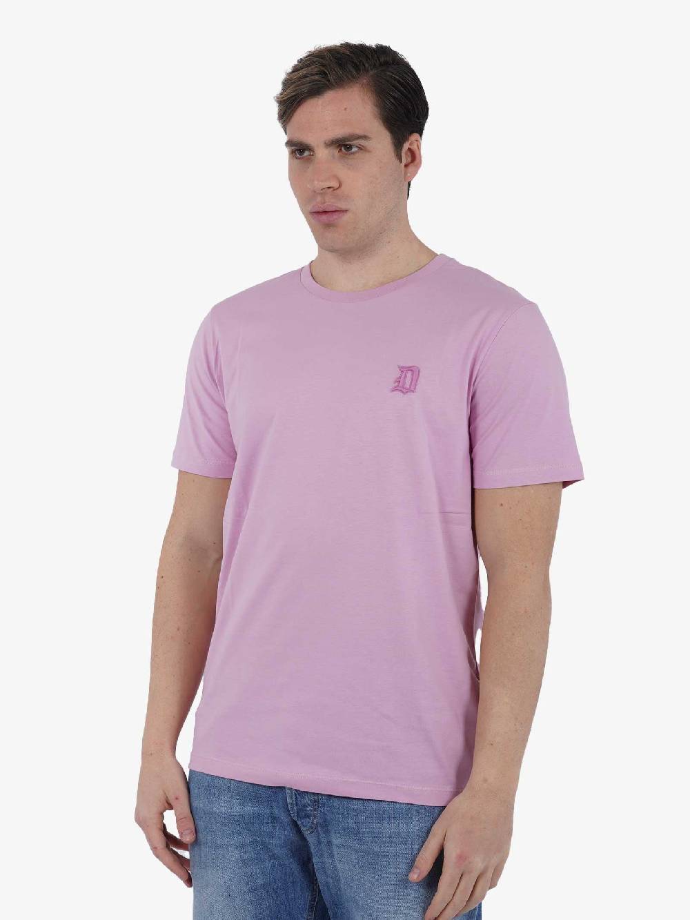DONDUP T-shirt US198 JF0309U HN8 DU Uomo Cotone Viola