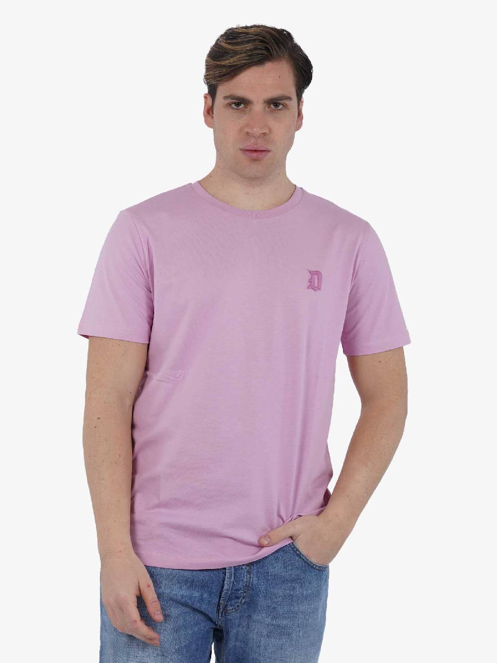 DONDUP T-shirt US198 JF0309U HN8 DU uomo cotone viola