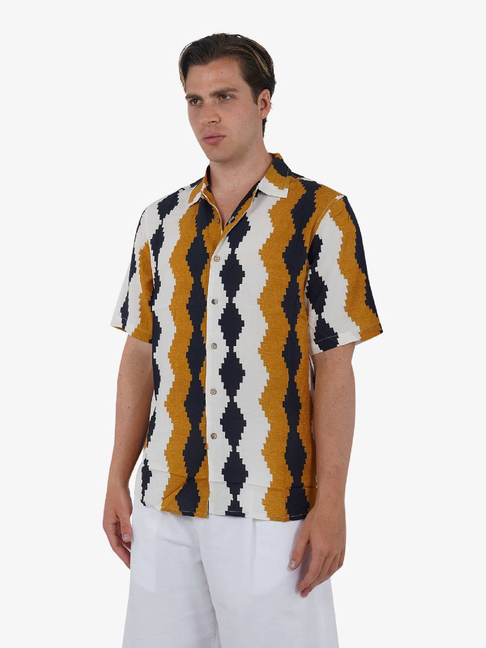 TOOCO Camicia Bowling Curcuma Uomo Marrone