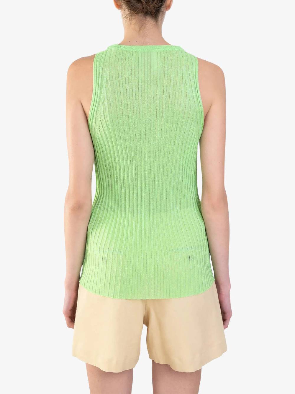 ALYSI Top A Costina Glossy 204411P4022 Donna Viscosa Verde