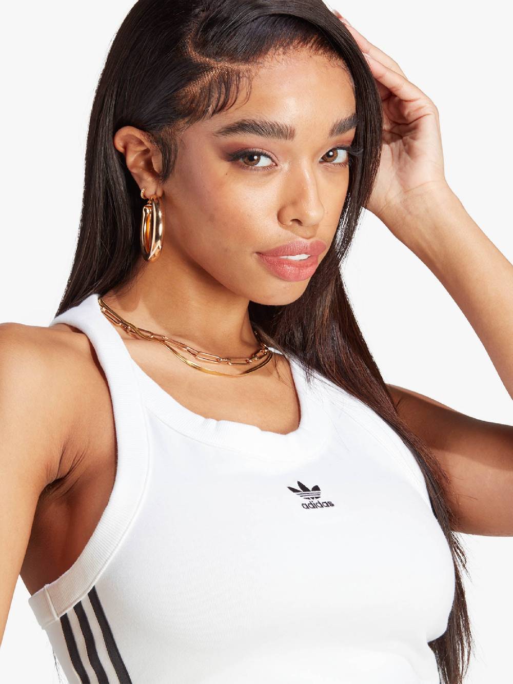 ADIDAS Top Adicolor Classics 3-Stripes II0713 Donna Cotone Bianco