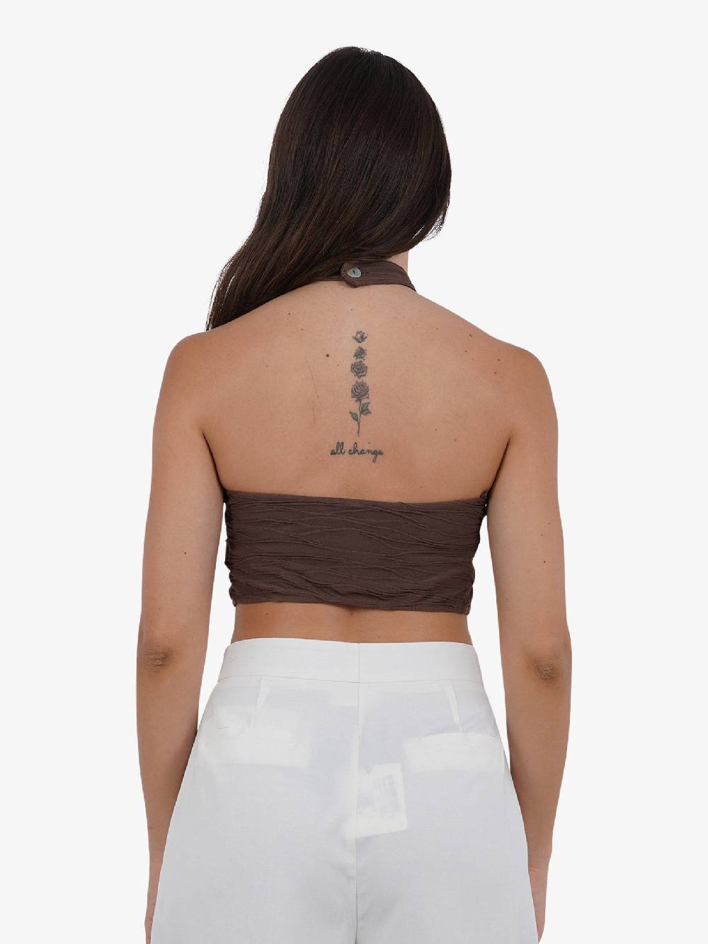 HAVE ONE Top Con Arricciatura RVS-L120 Donna Viscosa Marrone