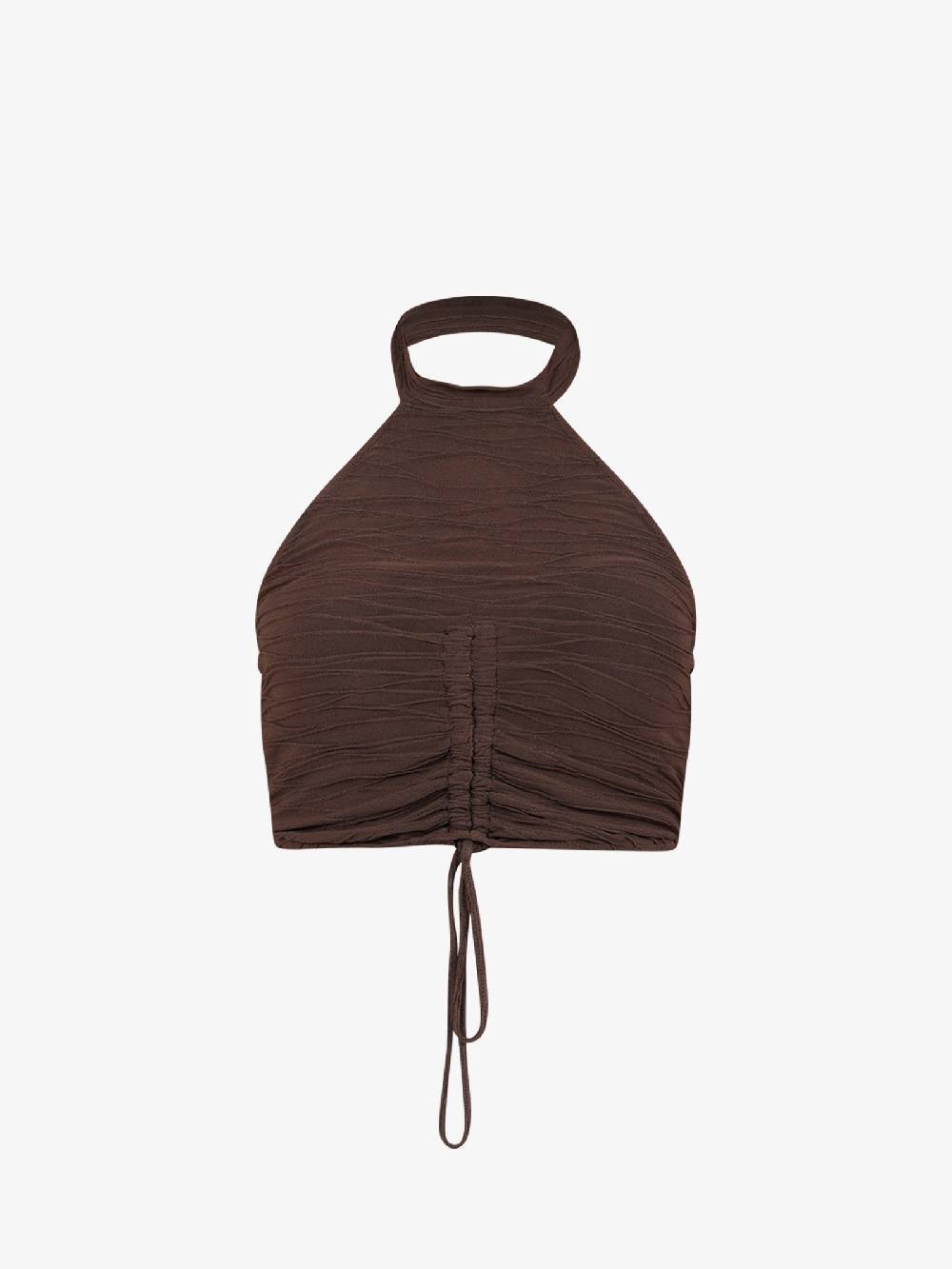 HAVE ONE Top Con Arricciatura RVS-L120 Donna Viscosa Marrone