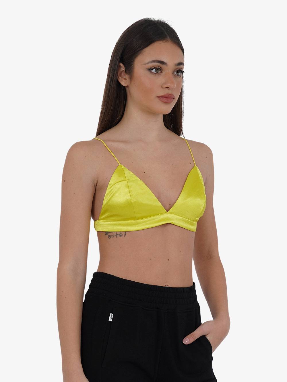 JIJIL Top Con Bretelle TP021 Donna In Viscosa Giallo