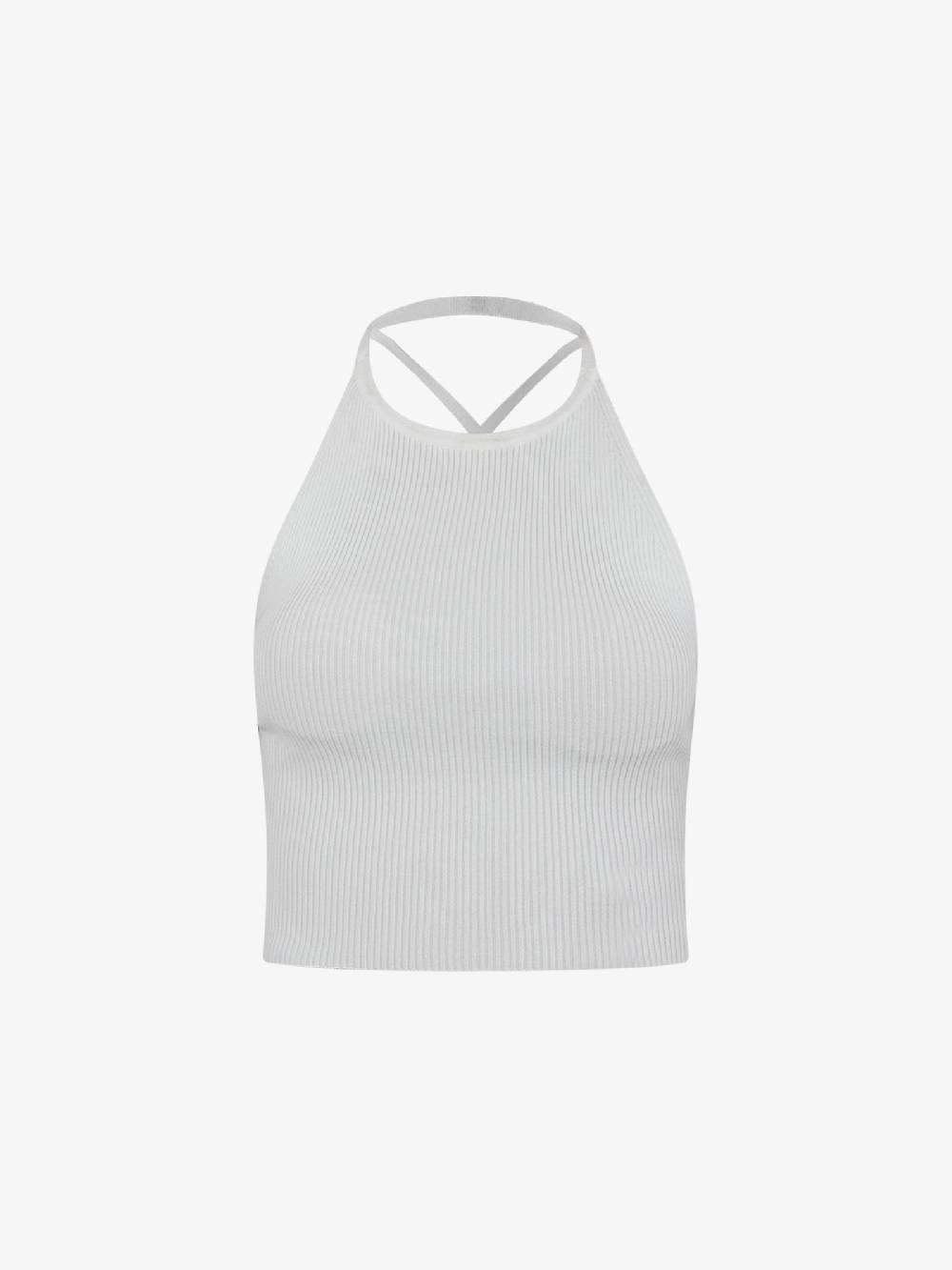 VICOLO Top Scollo All'americana 22063B Donna Viscosa Bianco