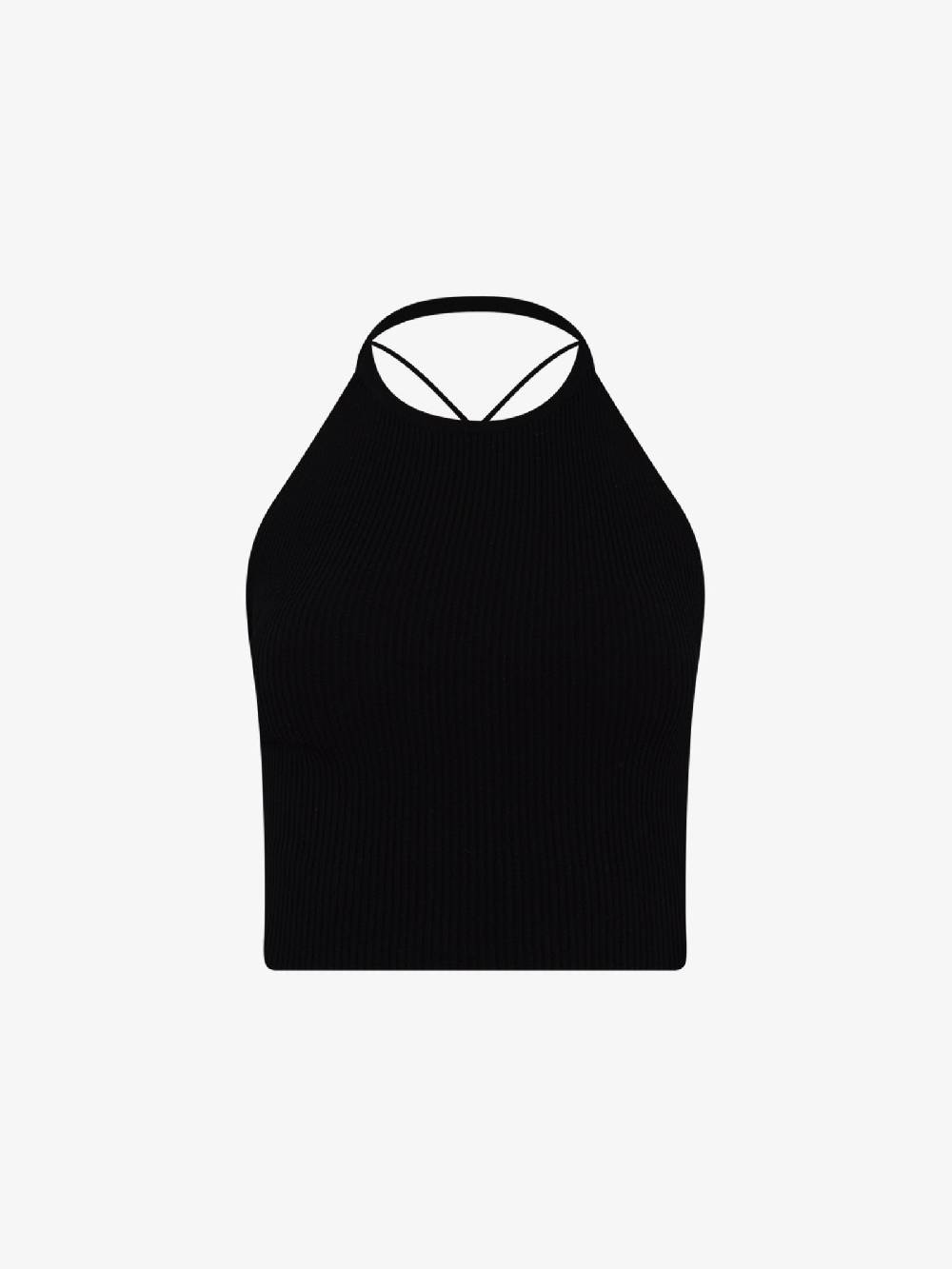 VICOLO Top Scollo All'americana 22063B Donna Viscosa Nero