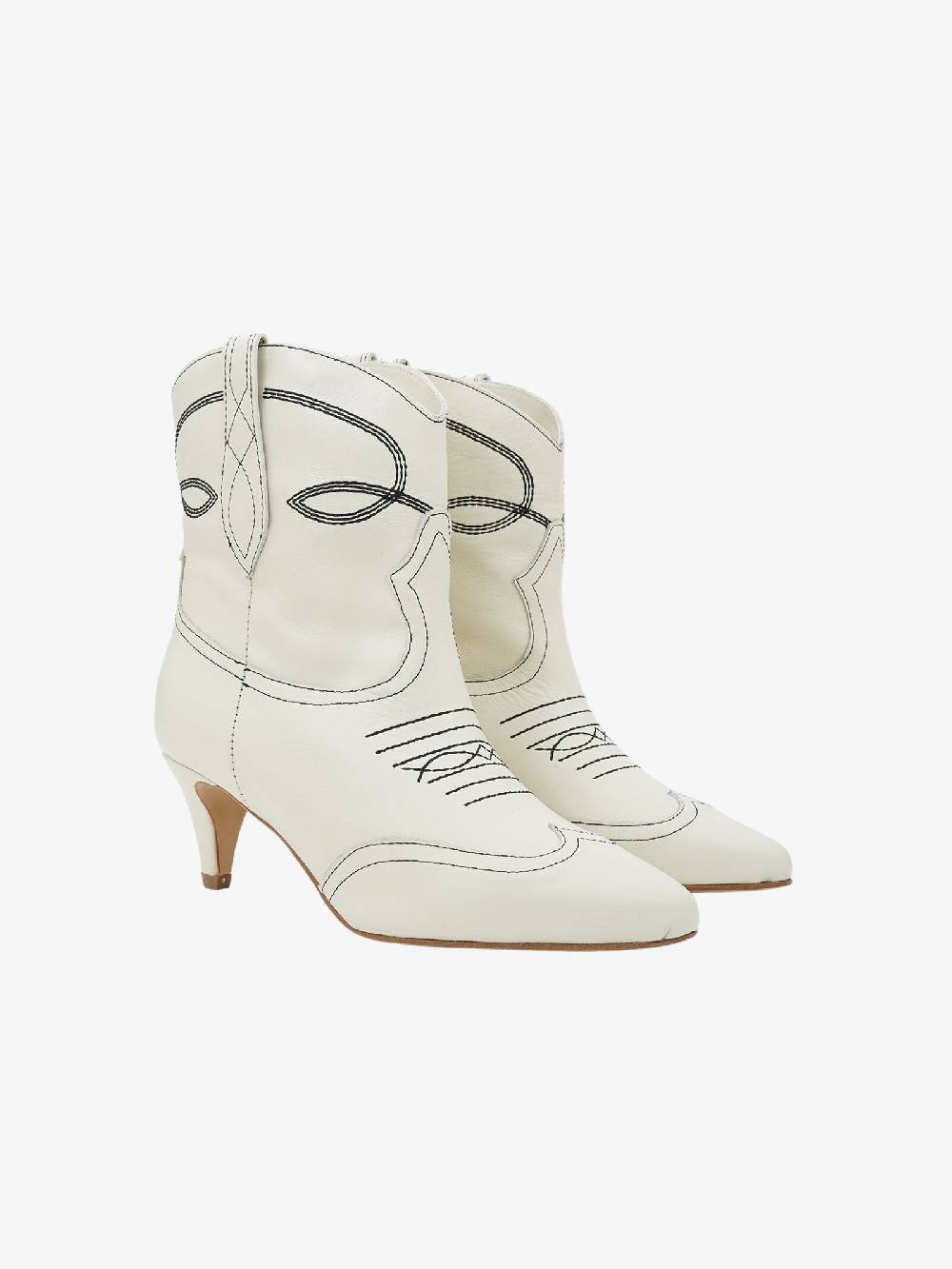 GISEL MOIRE Tronchetti Maya Donna In Pelle Bianco Caldo