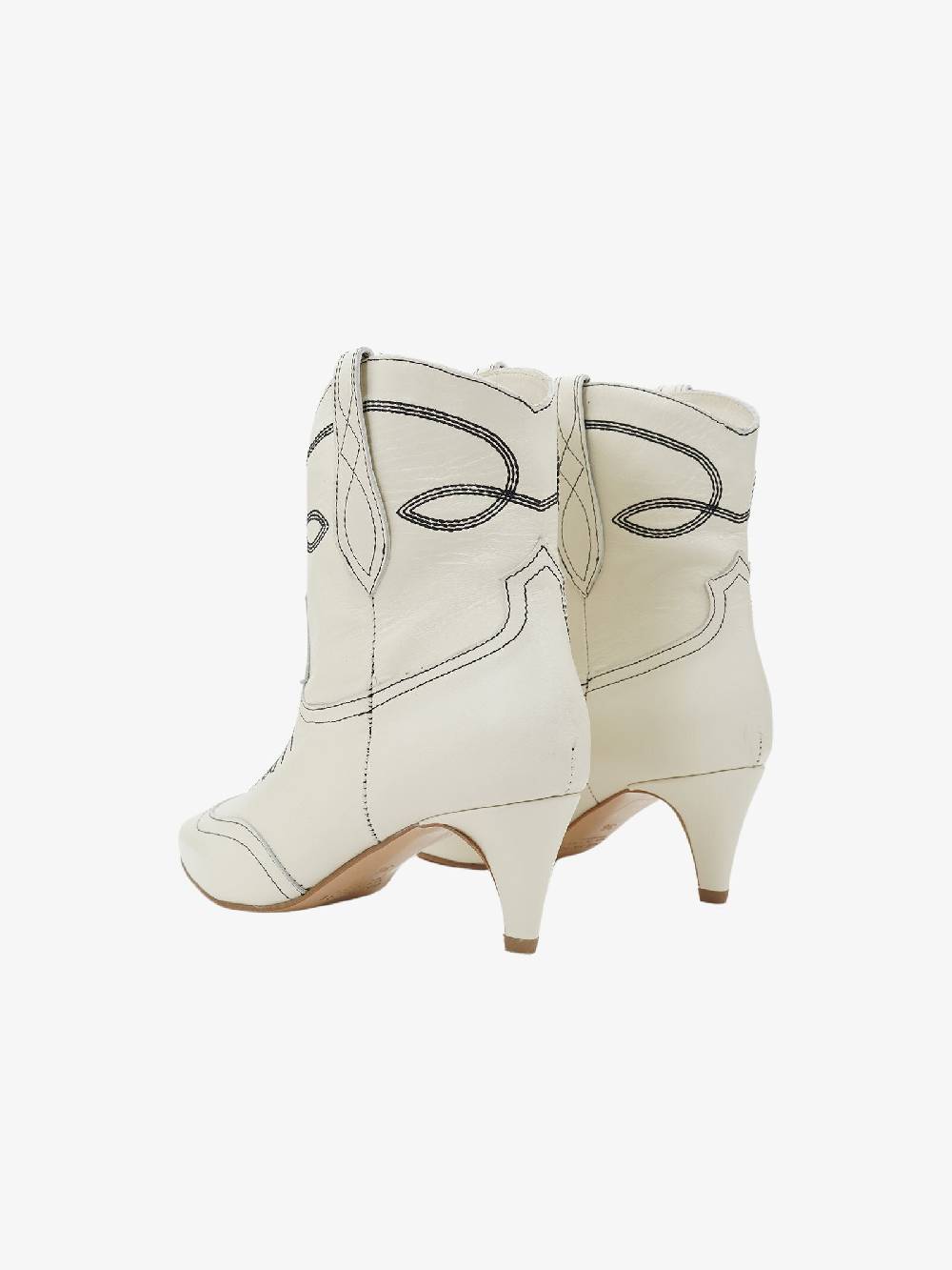 GISEL MOIRE Tronchetti Maya Donna In Pelle Bianco Caldo