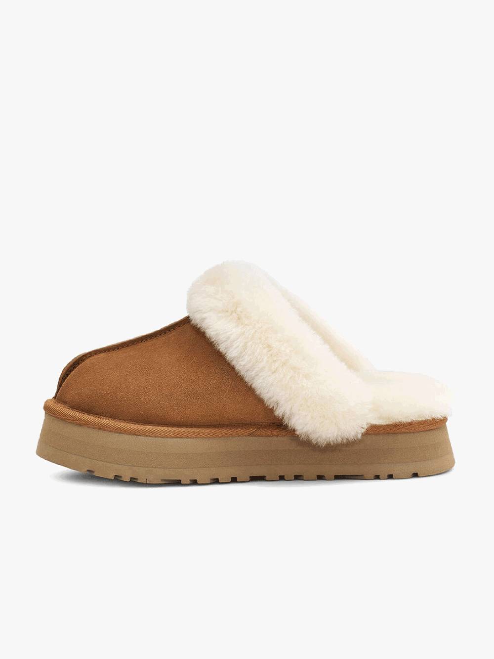 UGG Sabot Disquette Donna Marrone/bianco