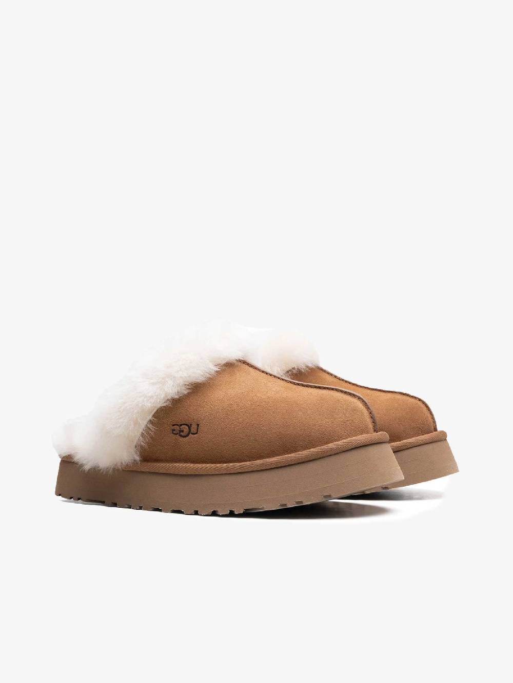 UGG Sabot Disquette Donna Marrone/bianco