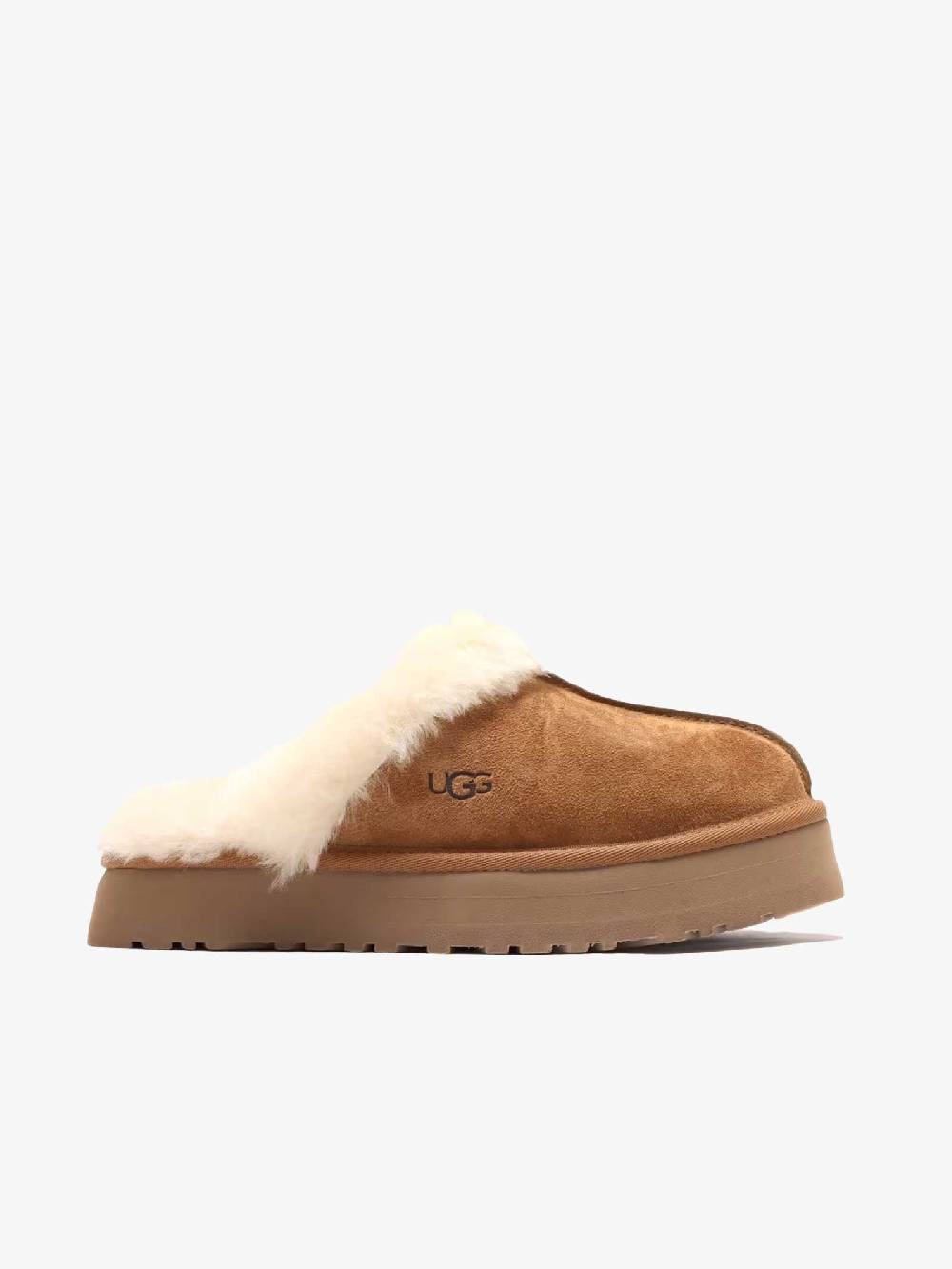 UGG Sabot disquette donna marrone/bianco
