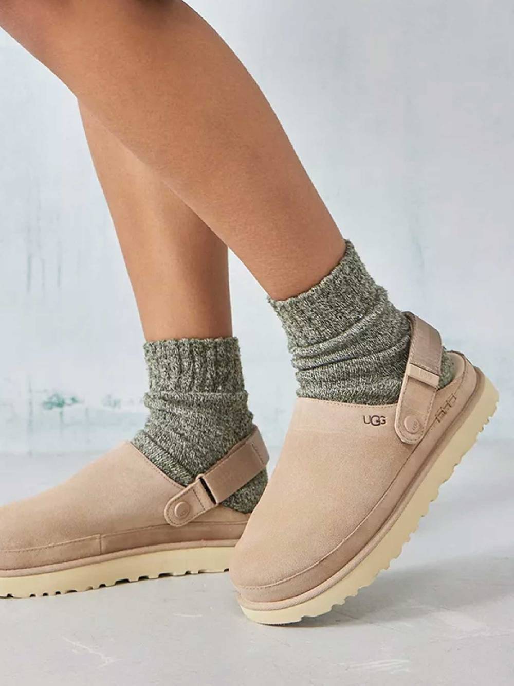 UGG Sabot Goldencoast 1138252 Donna In Pelle Legno