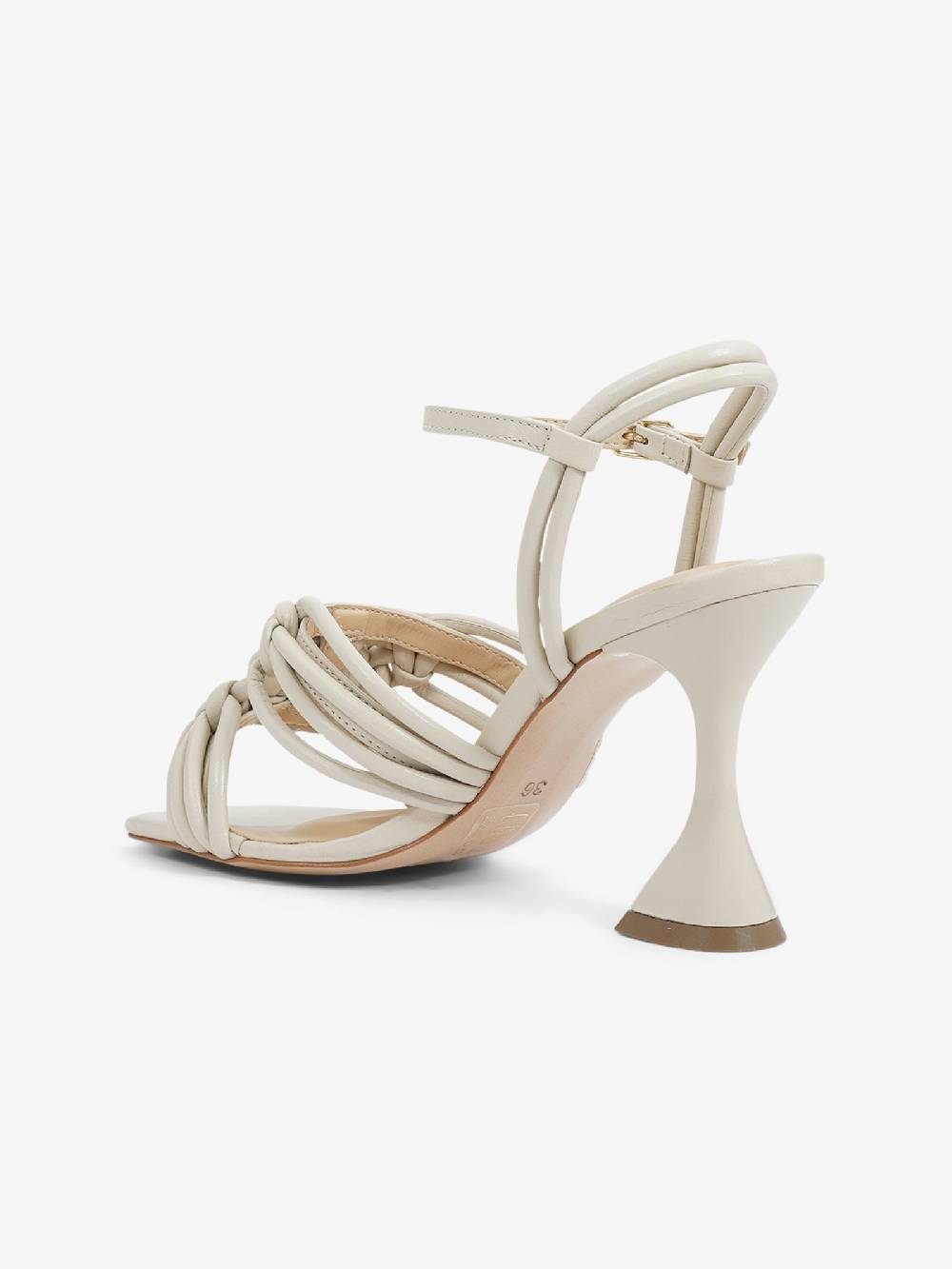 UNIQUE Sandali Con Tacco 2328-A Donna Pelle Panna