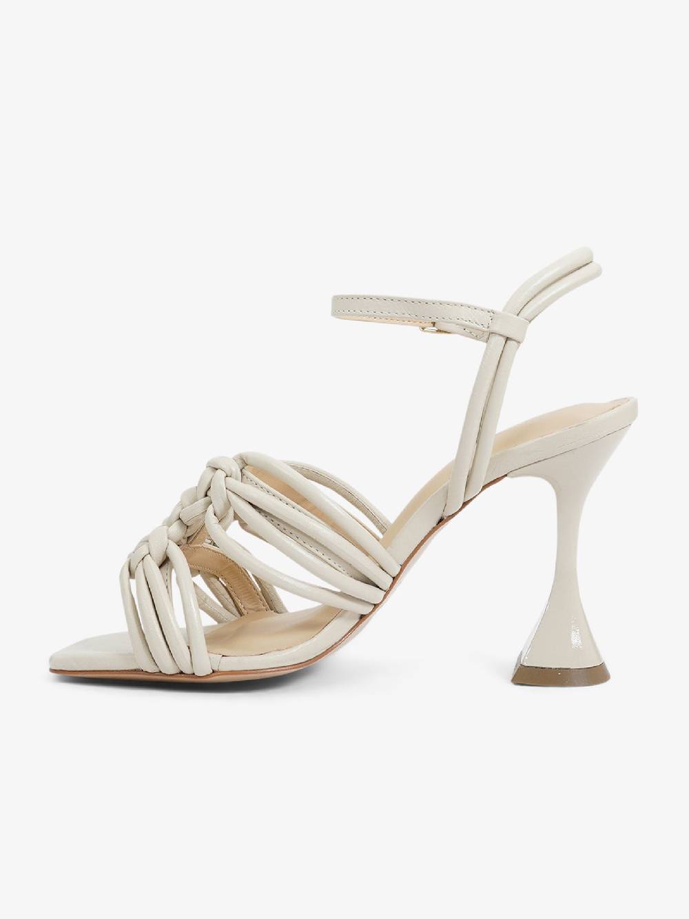 UNIQUE Sandali Con Tacco 2328-A Donna Pelle Panna