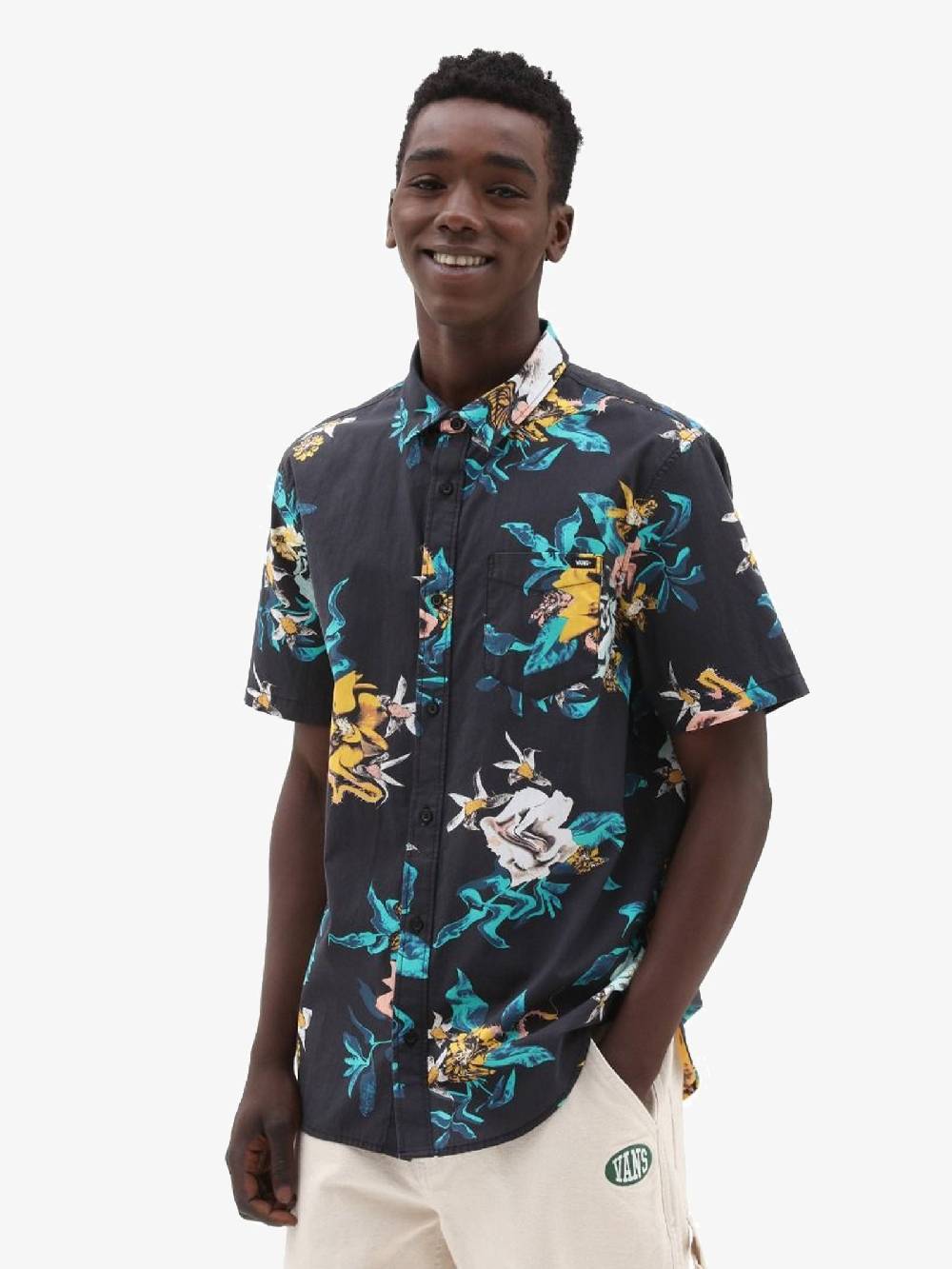 VANS Camicia Kessel Uomo In Cotone Nero