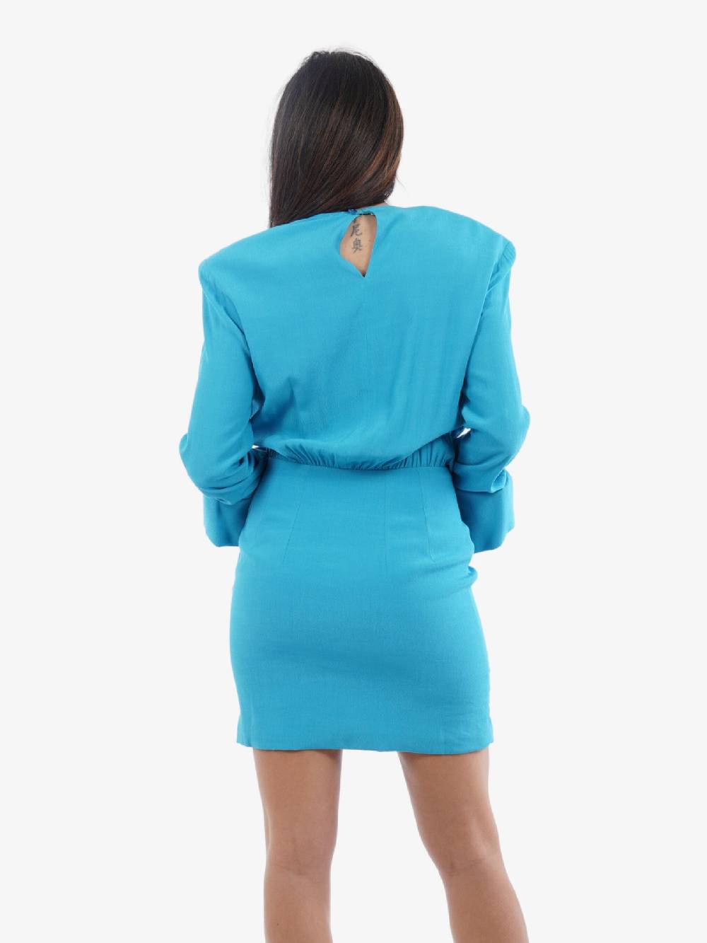 MARC ELLIS Vestito Midi Donna In Cotone Azzurro Con Stampa Floreale